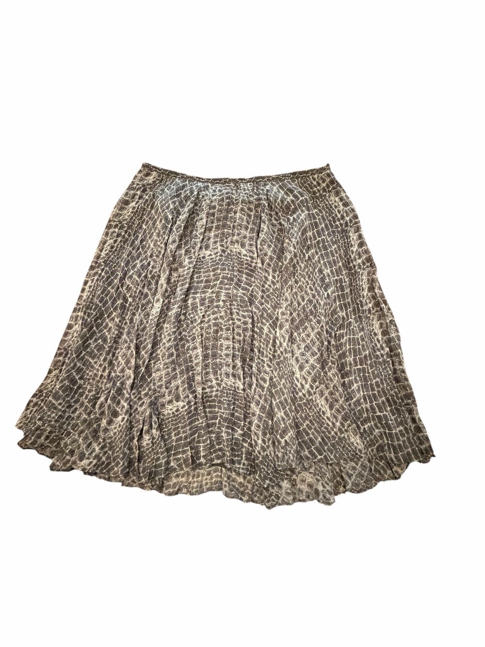 Ralph Lauren Silk Skirt Size 12 NEW $159 North By NW‎ Pleated Flowy Knee Animal